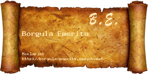 Borgula Emerita névjegykártya